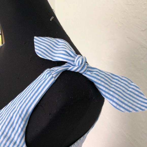 Lilly Pulitzer Tessa Dress Coastal Seersucker Blue - Picture 7 of 9